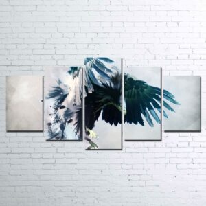 Eagle Abstract 5 Panel Canvas Art Wall Decor