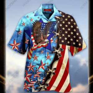 Eagle American Blue Skylight Hawaiian Unisex Shirt