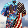 Eagle And Usa Flag All Over Printing Hawaiian Shirt