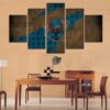 Eagle Scenery - Animal 5 Panel Canvas Art Wall Decor