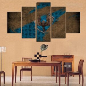 Eagle Scenery - Animal 5 Panel Canvas Art Wall Decor
