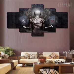 Earth & Love - Abstract 5 Panel Canvas Art Wall Decor