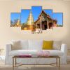 Eautiful Wat Phra Singh Woramahawihan In Chiang Mai - Religion 5 Panel Canvas Art Wall Decor