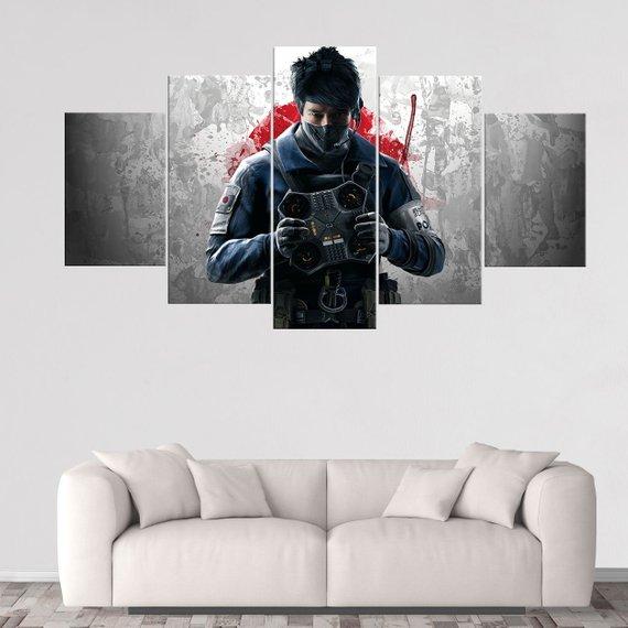 Echo Rainbow Six Siege - Gaming 5 Panel Canvas Art Wall Decor Echo Rainbow Six Siege - Gaming 5 Panel Canvas Art Wall Decor