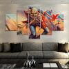 Eddie The Trooper Iron Maiden Flag - Abstract 5 Panel Canvas Art Wall Decor