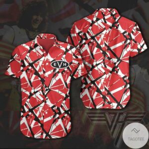 Eddie Van Halen Striped Hawaiian Shirt