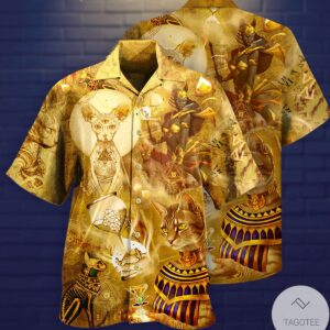Egypt Cat Style Hawaiian Shirt