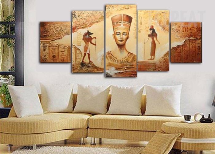 Egyptian Contemporary - Religion 5 Panel Canvas Art Wall Decor Egyptian Contemporary - Religion 5 Panel Canvas Art Wall Decor