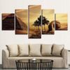 Egyptian Pyramids - Nature 5 Panel Canvas Art Wall Decor