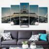 Eiffel Tower 07 - Nature 5 Panel Canvas Art Wall Decor