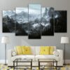 Elder Scrolls V Skyrim - Gaming 5 Panel Canvas Art Wall Decor