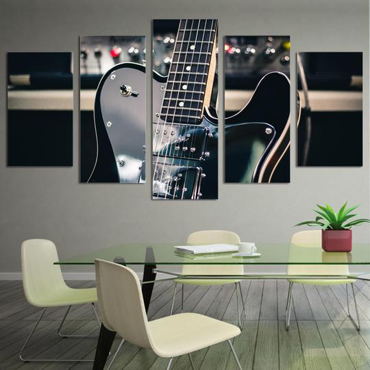 Electric Guitar 4 - Music 5 Panel Canvas Art Wall Decor Electric Guitar 4 - Music 5 Panel Canvas Art Wall Decor