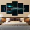 Electric Guitar Musical Instruments - Music 5 Panel Canvas Art Wall Decor