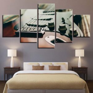 Electric Guitar Tuner - Music 5 Panel Canvas Art Wall Decor