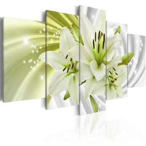 Elegant Lilies - Nature 5 Panel Canvas Art Wall Decor