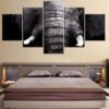 Elephant 4 - Religion 5 Panel Canvas Art Wall Decor