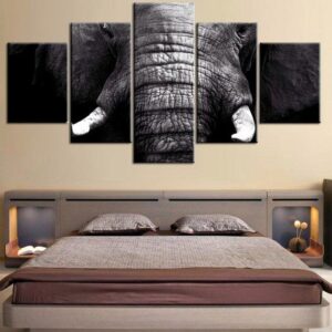 Elephant 4 - Religion 5 Panel Canvas Art Wall Decor