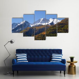 Elk Mountains Colorado In Fall - Nature 5 Panel Canvas Art Wall Decor