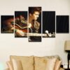 Elvis Guitar Music - Music 5 Panel Canvas Art Wall Decor
