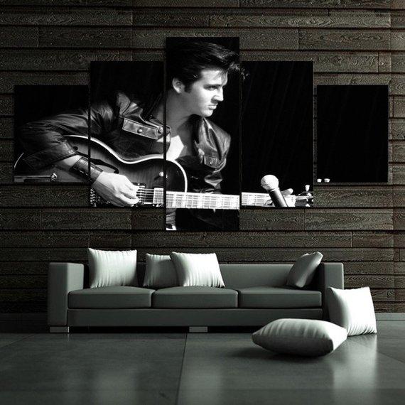 Elvis Presley Posters Rock - Famous Person 5 Panel Canvas Art Wall Decor Elvis Presley Posters Rock - Famous Person 5 Panel Canvas Art Wall Decor