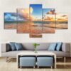 Emerald Beach - Space 5 Panel Canvas Art Wall Decor