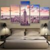 Empire State Building 01 - Nature 5 Panel Canvas Art Wall Decor