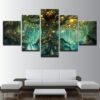 Enchanted Tree - Nature 5 Panel Canvas Art Wall Decor