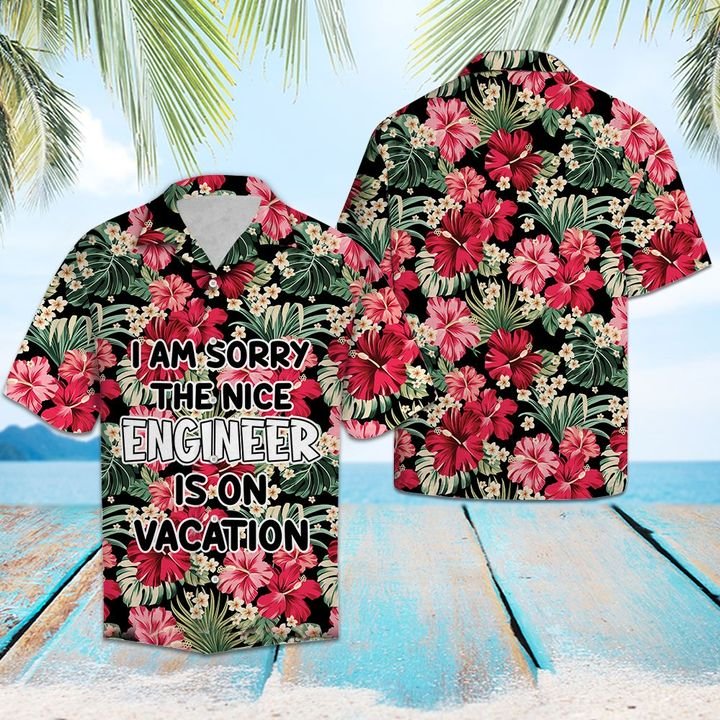 Engineer On Vacation Hawaiian Shirt Summer Button Up Engineer On Vacation Hawaiian Shirt Summer Button Up