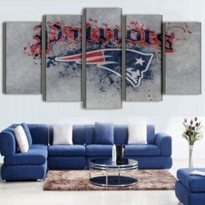 England Patriots Football Team - Sport 5 Panel Canvas Art Wall Decor