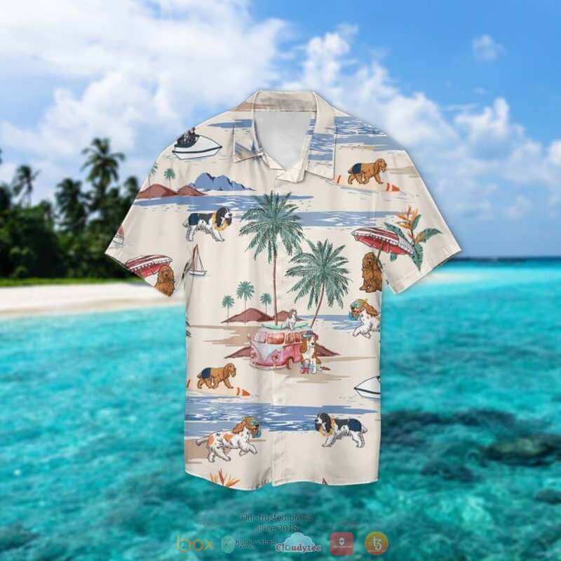 English Springer Spaniel Summer Beach Hawaiian Shirt English Springer Spaniel Summer Beach Hawaiian Shirt