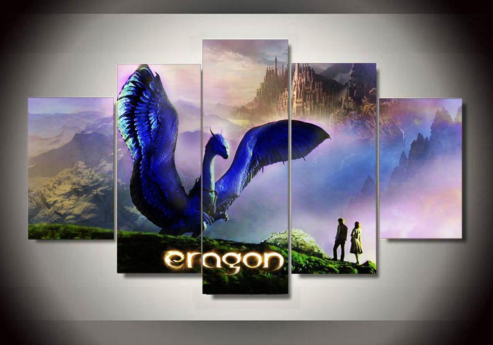 Eragon Saphira - Movie 5 Panel Canvas Art Wall Decor Eragon Saphira - Movie 5 Panel Canvas Art Wall Decor