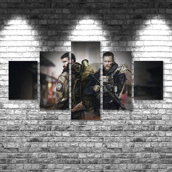 Escape From Tarkov - Gaming 5 Panel Canvas Art Wall Decor Escape From Tarkov - Gaming 5 Panel Canvas Art Wall Decor