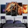 Eternal Tiger - Animal 5 Panel Canvas Art Wall Decor