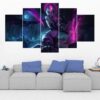 Evelynn - League Of Legends - Gaming 5 Panel Canvas Art Wall Decor