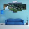 Evening Landscape At The Bastei Rocks In Germany - Nature 5 Panel Canvas Art Wall Decor