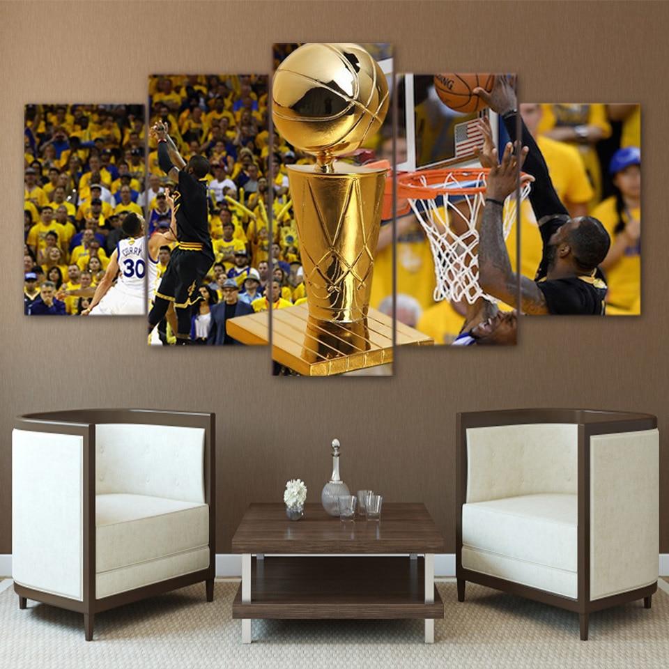 Exciting Basketball Game - Gaming 5 Panel Canvas Art Wall Decor Exciting Basketball Game - Gaming 5 Panel Canvas Art Wall Decor