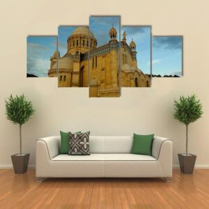 Exterior View To Cathedrale Notre Dame D’Afrique - Nature 5 Panel Canvas Art Wall Decor