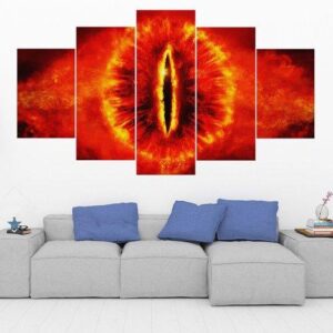 Eye Of Sauron Lord Of The Rings - Movie 5 Panel Canvas Art Wall Decor