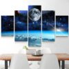 Eye On The Sky - Space Universe 5 Panel Canvas Art Wall Decor (No Frame)