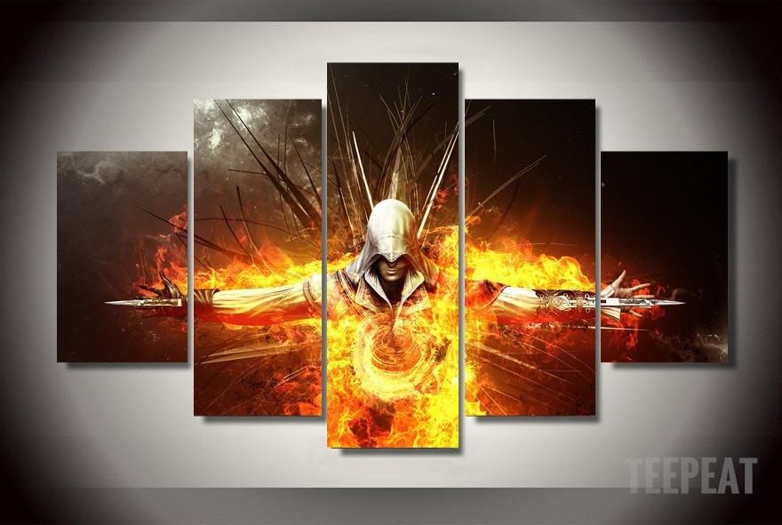 Ezio Auditore - Gaming 5 Panel Canvas Art Wall Decor Ezio Auditore - Gaming 5 Panel Canvas Art Wall Decor