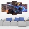 Ezreal - League Of Legends 3 - Gaming 5 Panel Canvas Art Wall Decor