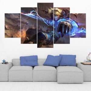 Ezreal - League Of Legends 3 - Gaming 5 Panel Canvas Art Wall Decor