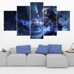 Ezreal - League Of Legends - Gaming 5 Panel Canvas Art Wall Decor