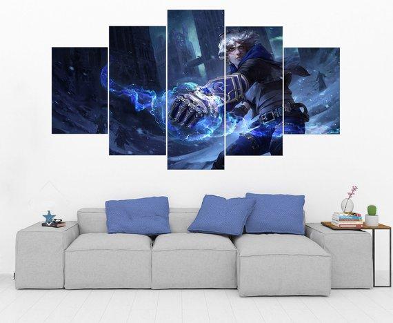 Ezreal - League Of Legends - Gaming 5 Panel Canvas Art Wall Decor Ezreal - League Of Legends - Gaming 5 Panel Canvas Art Wall Decor