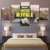 F0Rtnite Battle Royale Title Screen 1 - Gaming 5 Panel Canvas Art Wall Decor
