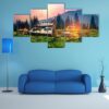 Fabulous Sunrise Over Mountains - Nature 5 Panel Canvas Art Wall Decor