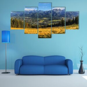 Fabulous Tatra Mountains And Zakopane In Summer - Nature 5 Panel Canvas Art Wall Decor