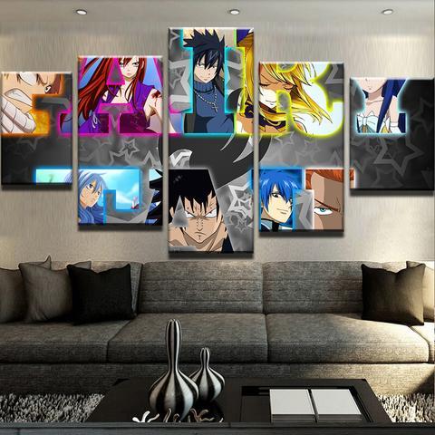 Fairy Tail 1 - Anime 5 Panel Canvas Art Wall Decor Fairy Tail 1 - Anime 5 Panel Canvas Art Wall Decor