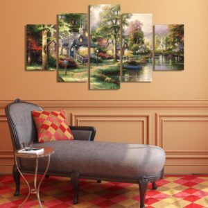 Fairy Tale Landscape - Nature 5 Panel Canvas Art Wall Decor