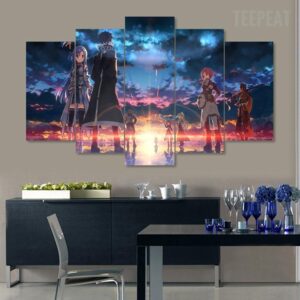 Fairytale “Fade Into Sunset” - Anime 5 Panel Canvas Art Wall Decor